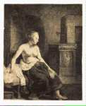 Rembrandt Harmensz. van Rijn Half-Naked Woman by a Stove  - Hermitage